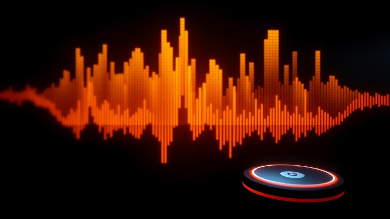 Visualisation d'onde sonore IA